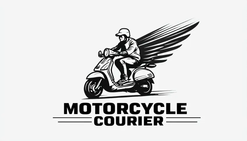 لوگو برای سرویس پیک موتوری،نمادی از سرعت